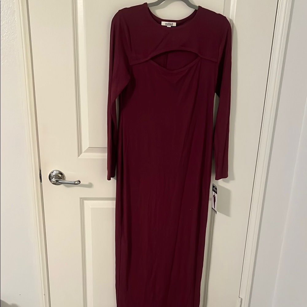 Edited by Remi Bader Burgundy Maxi Dress burgundy dress - Picture 4 of 7
